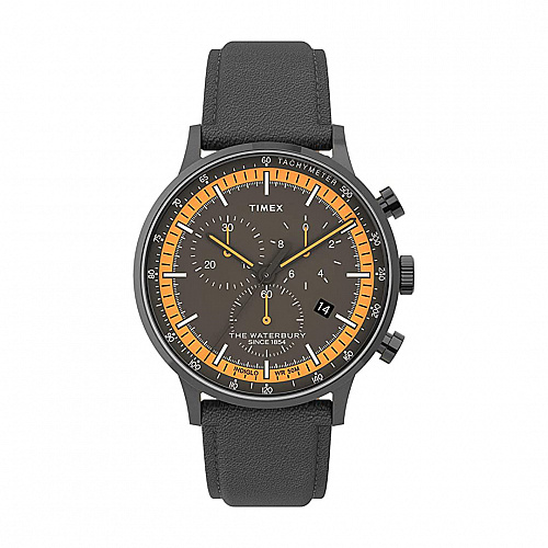 Waterbury Classic Chronograph 40mm Leather Strap - Gray